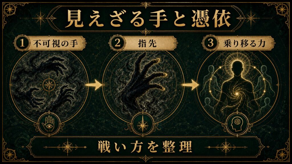 見えざる手と憑依の仕組みを整理した図解