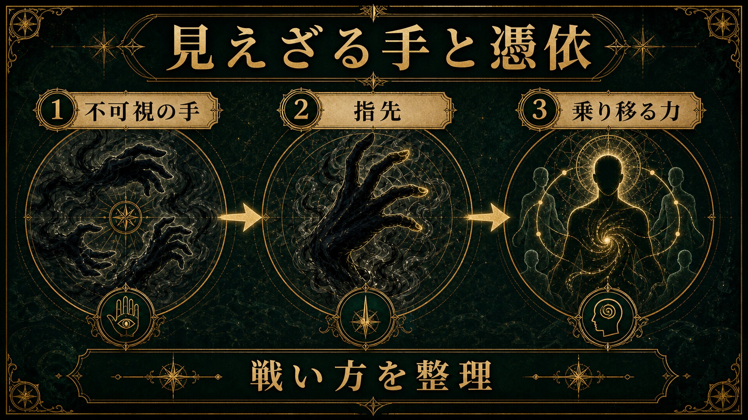 見えざる手と憑依の仕組みを整理した図解