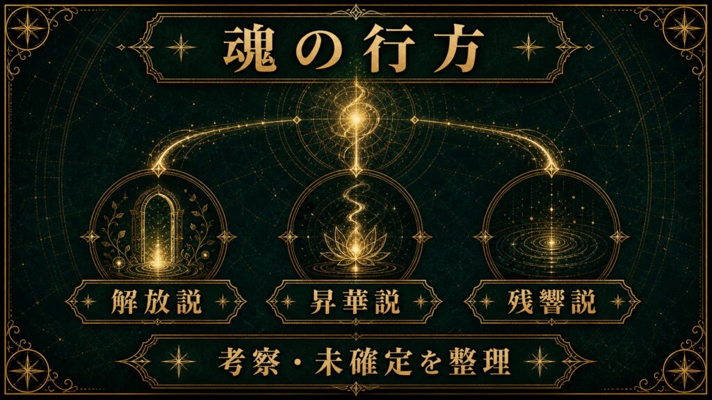 ジュースの魂の行方に関する考察を整理した図解