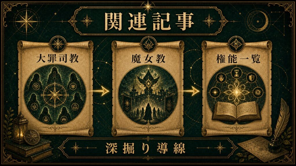 関連大罪司教と魔女教の記事への深掘り導線
