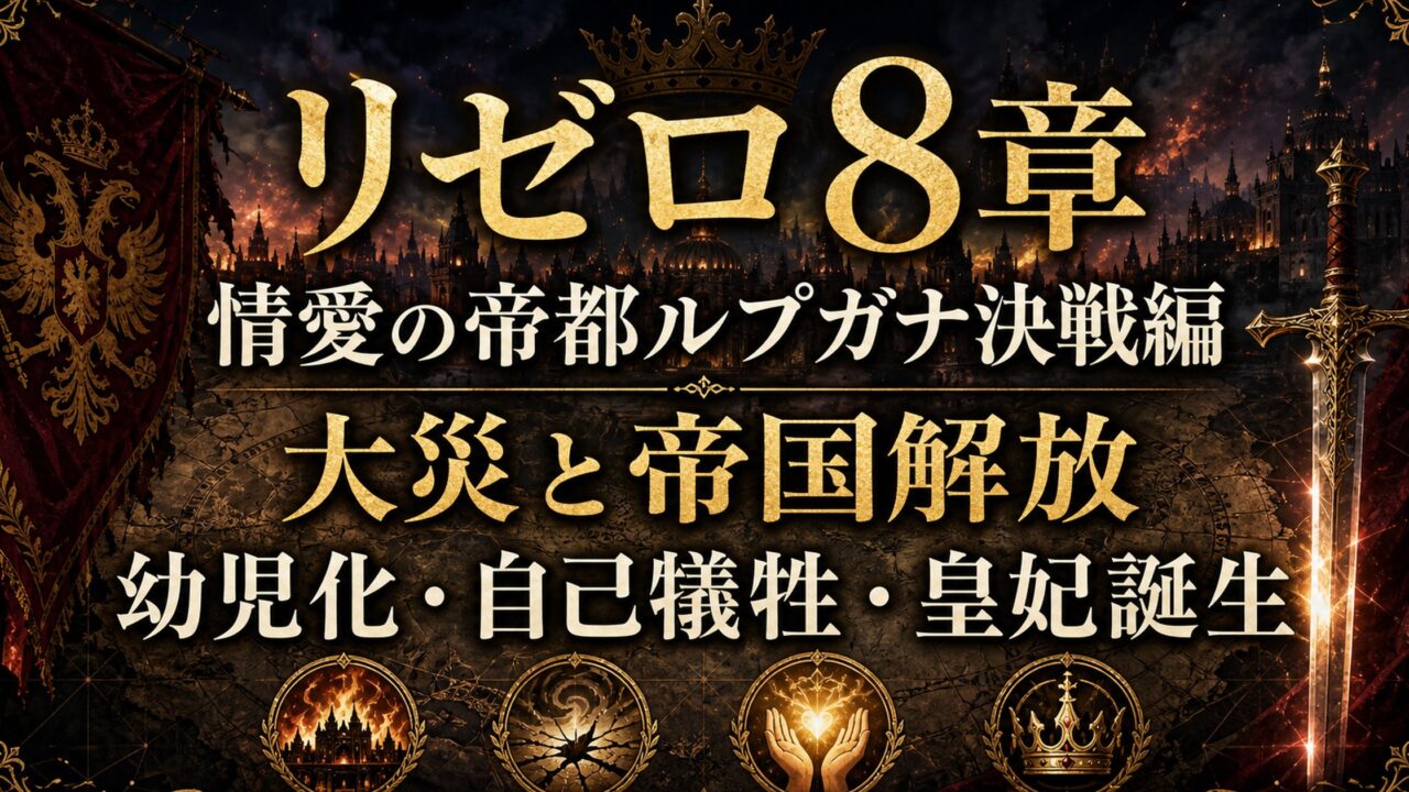 リゼロ8章ネタバレ 情愛の帝都ルプガナ決戦編のあらすじ・結末まとめ スバル幼児化・チシャの計画
