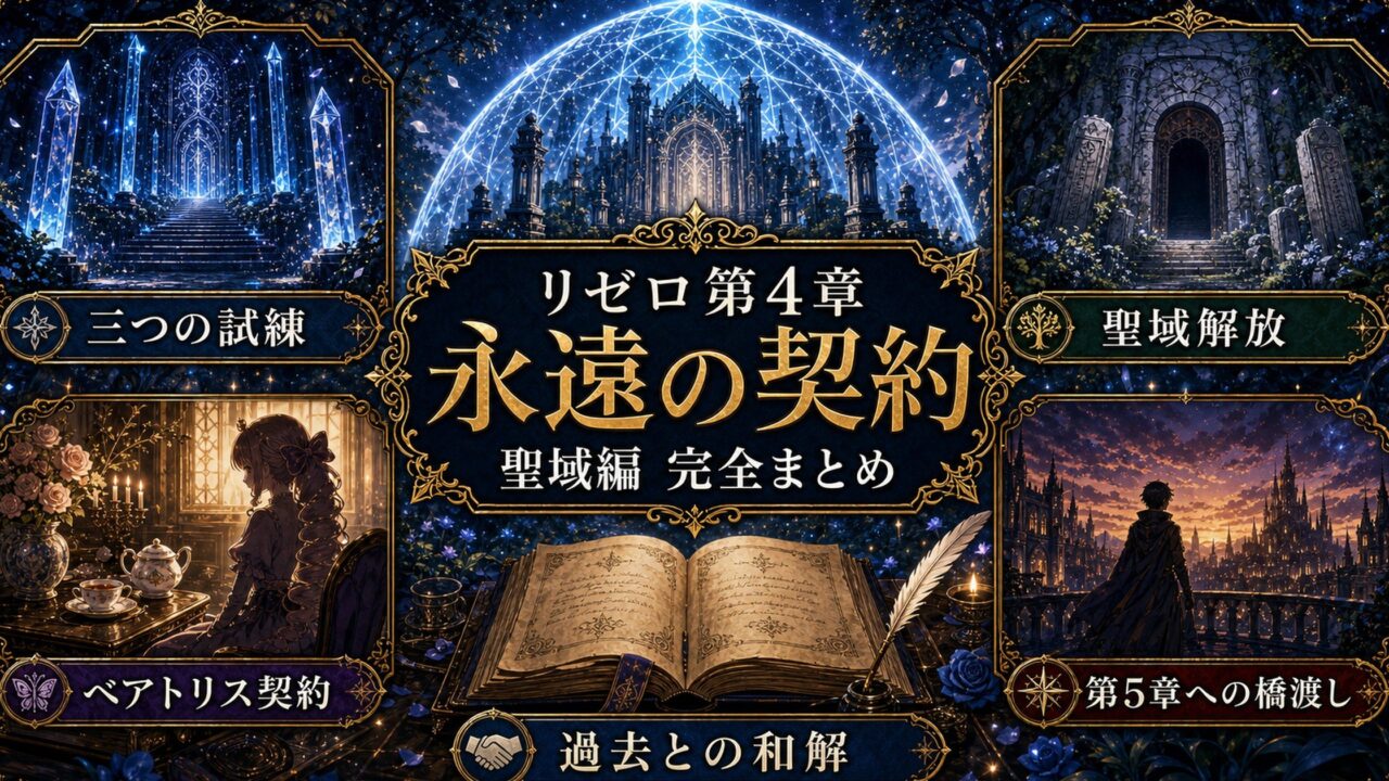 リゼロ第4章 永遠の契約編完全まとめ 聖域・三つの試練・ベアトリス契約・最長章を徹底解説