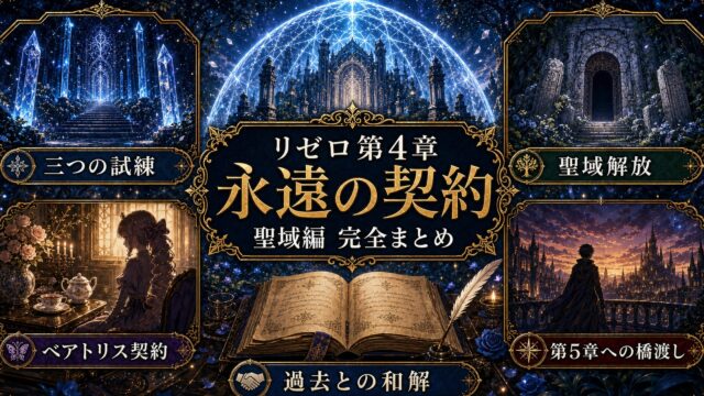 リゼロ第4章 永遠の契約編完全まとめ 聖域・三つの試練・ベアトリス契約・最長章を徹底解説