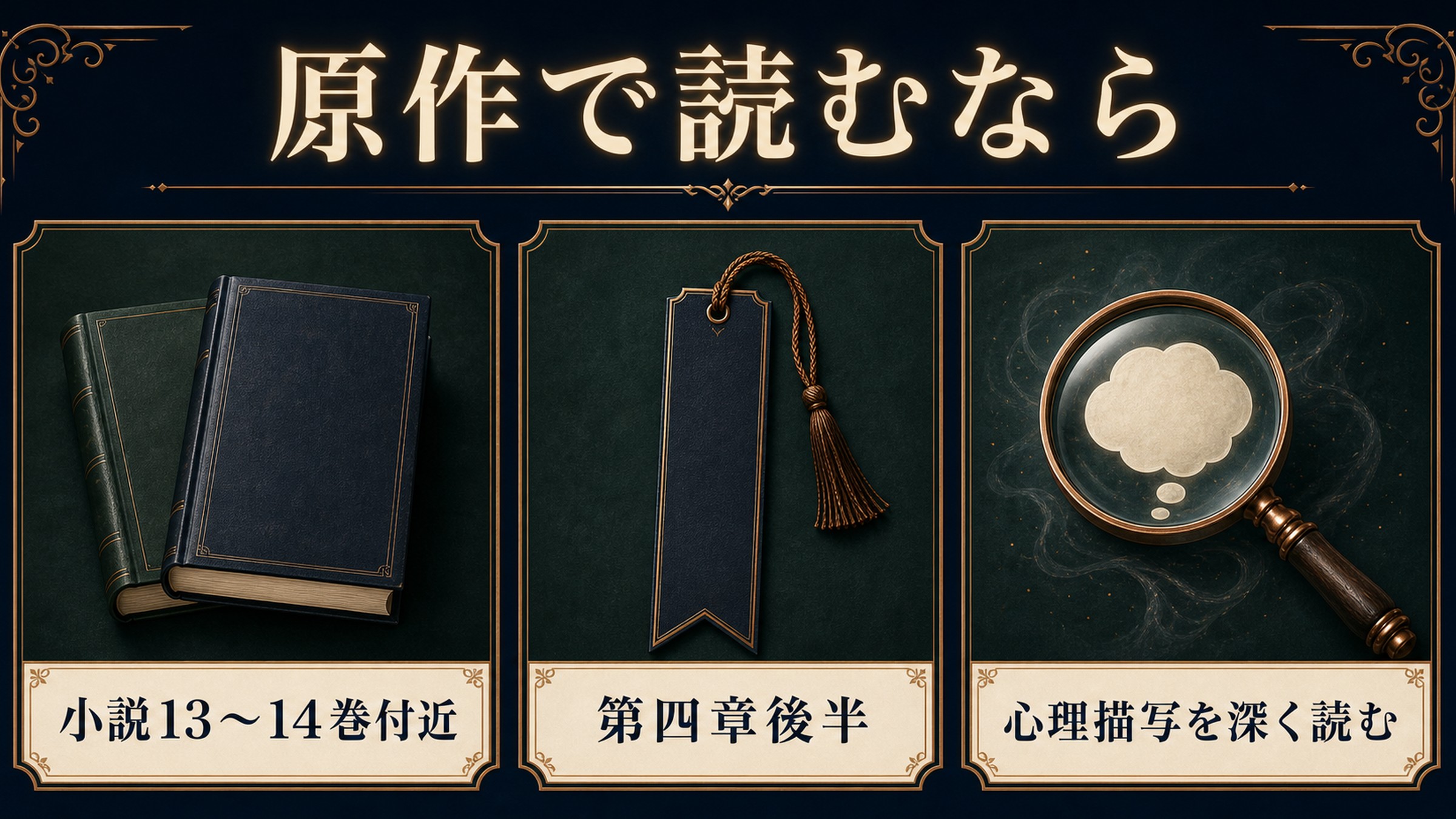 40話を原作で読む場合の目安を小説13〜14巻付近、第四章後半、心理描写の深掘りで整理した図解